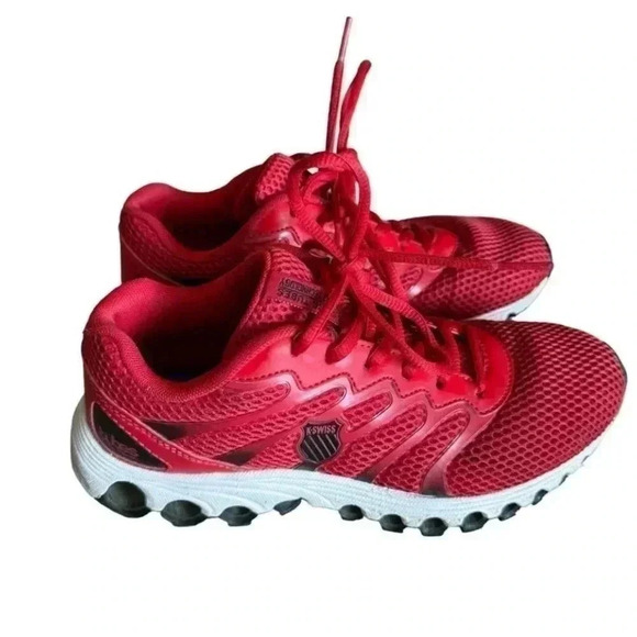 K-Swiss Youth Tubes 200 Shoe Lightweight Breathdable Red Athletic Sneakers SZ 5 - Picture 3 of 11
